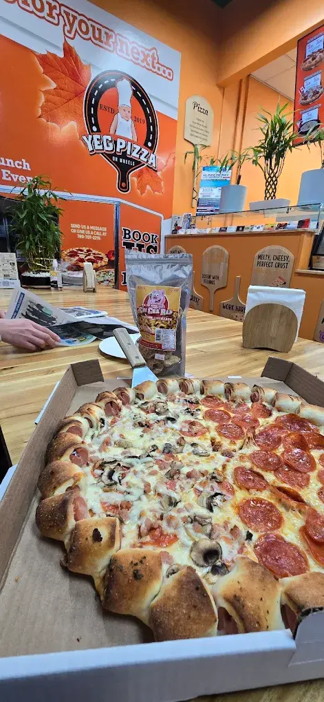 Handcrafted specialty pizzas at Yeg Pizza On Wheels in SW Edmonton, AB