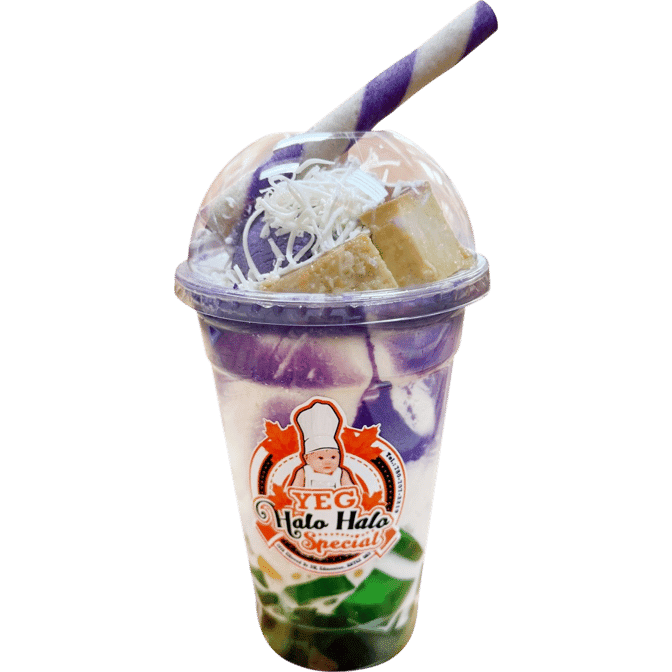 Ube pizza at Yeg Pizza On Wheels in SW Edmonton, AB