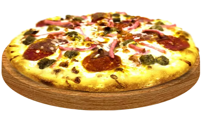 Delicious Yeg Meat Lovers Pizza at Yeg Pizza On Wheels in Edmonton, AB